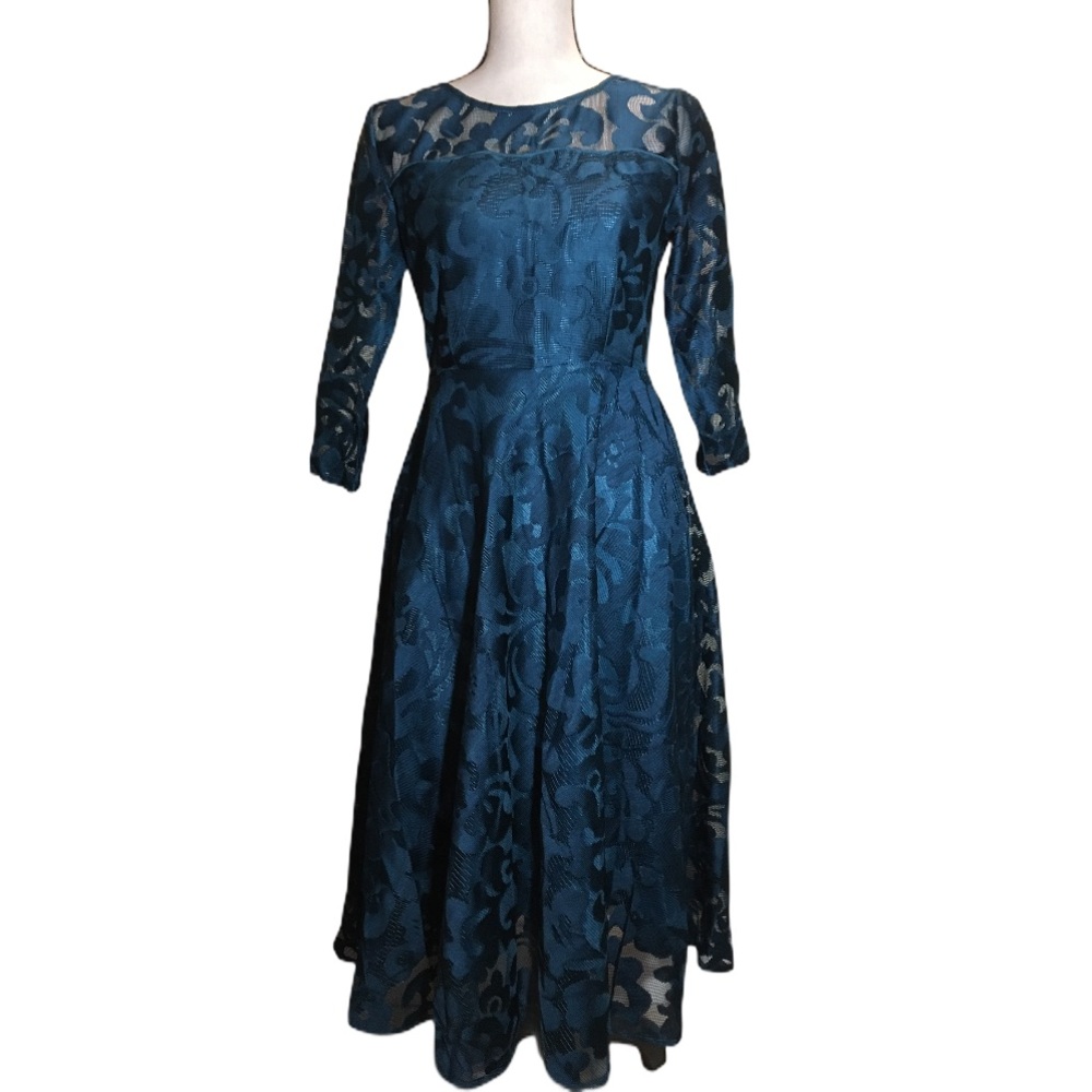 NWOT Teal Lace Scallop Dress | Mother of the Bride